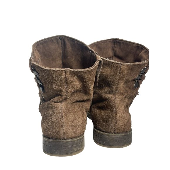 Nine West Vintage American Brown Suede Leather Slouchy Boots 7 M Boho Peasant - Picture 8 of 13